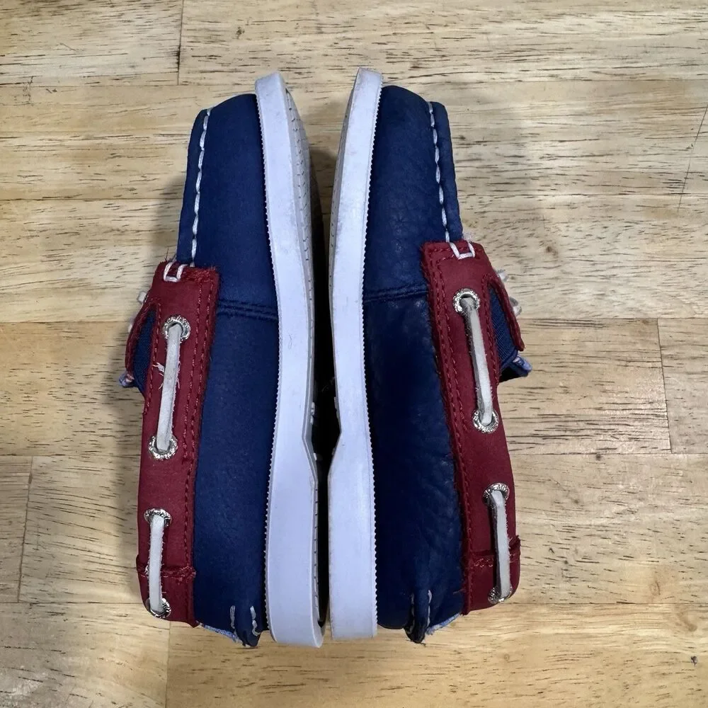 Sperrys Kids Vineyard Vines Boat Shoes Slip On Americana USA Flag EUC 8.5 Infant